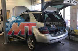 Течь прокладки масленного радиатора на Mercedes ML W164