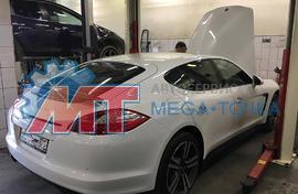 Замена передних амортизаторов на Porsche Panamera